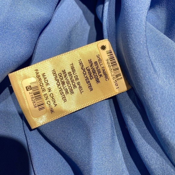 Rebecca Taylor Womens Nova Dot Clip Silk Wrap Mini Dress Long Sleeve Blue Size 0 - Picture 11 of 13